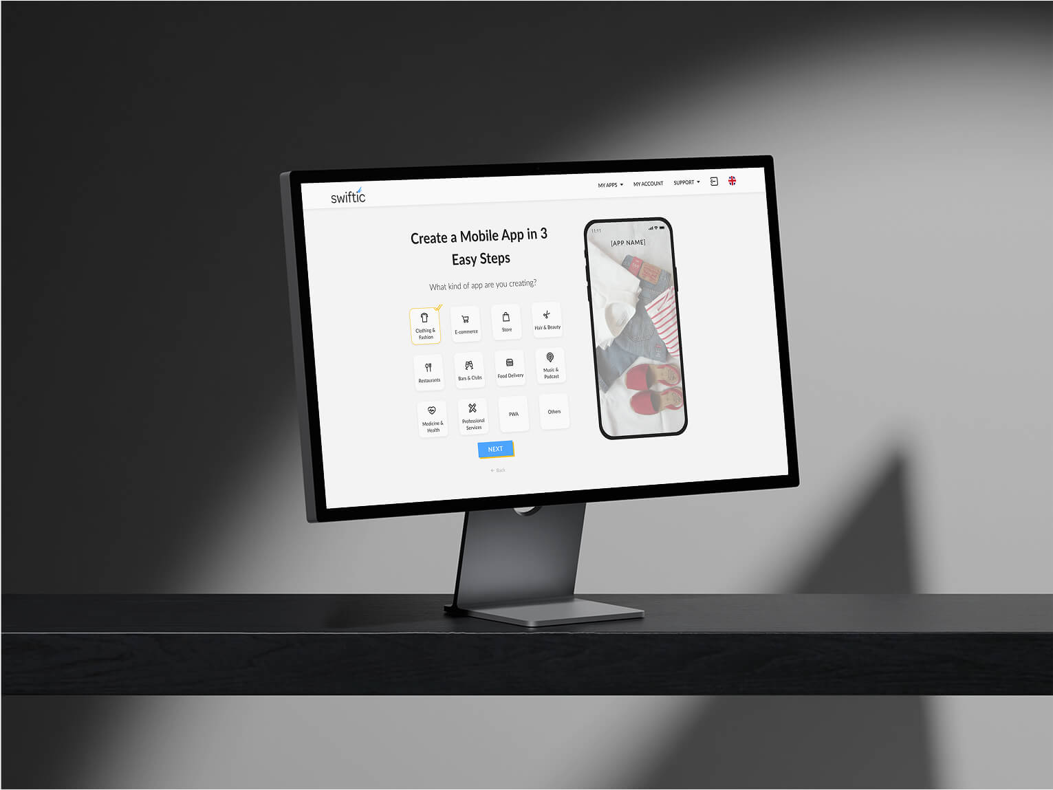 Swiftic: SaaS app-builder platform, unified design system and key product flows