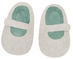 Watercolor shoes illustration